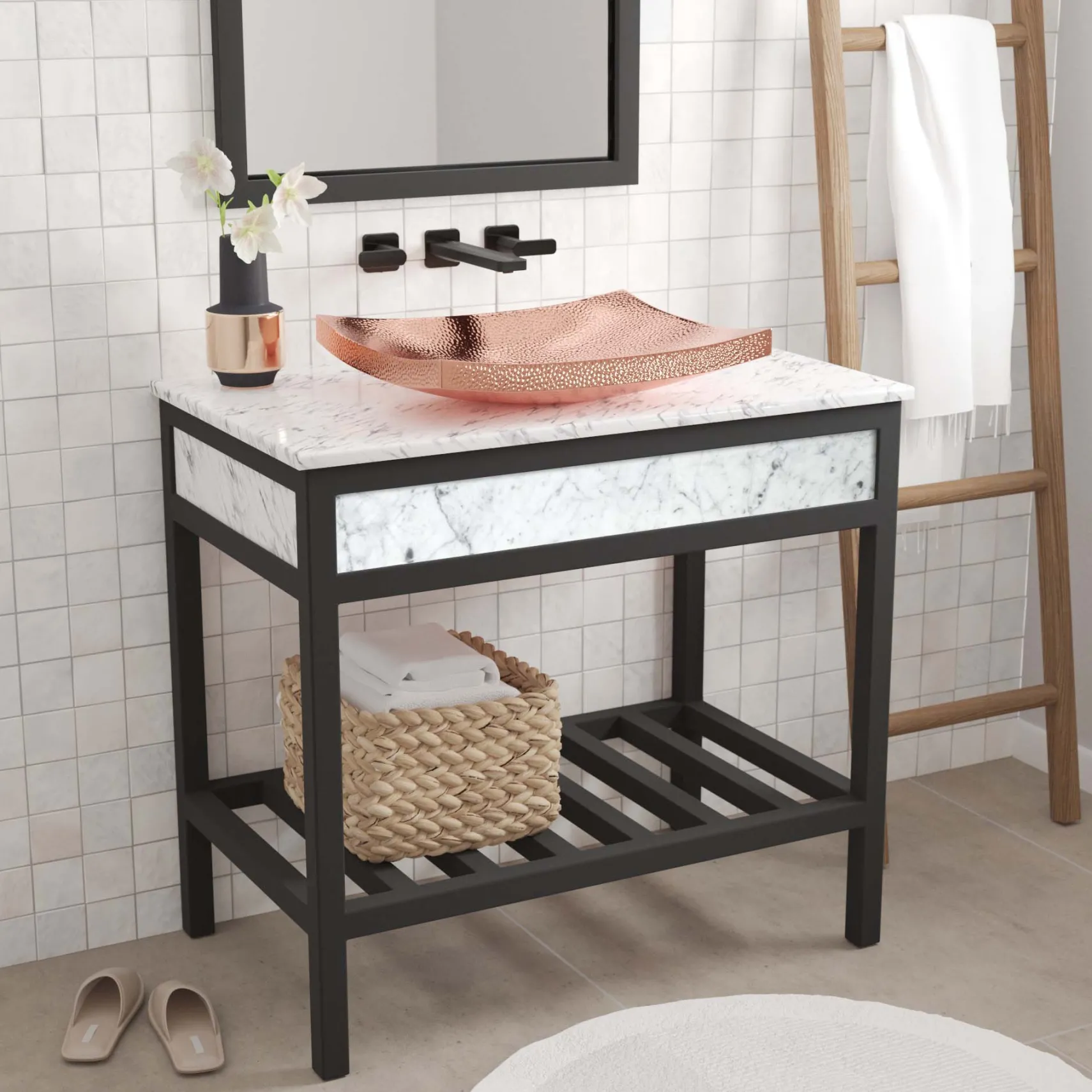 Native Trails 36" Cuzco Freestanding Vanity Base in Carrara, VNR366