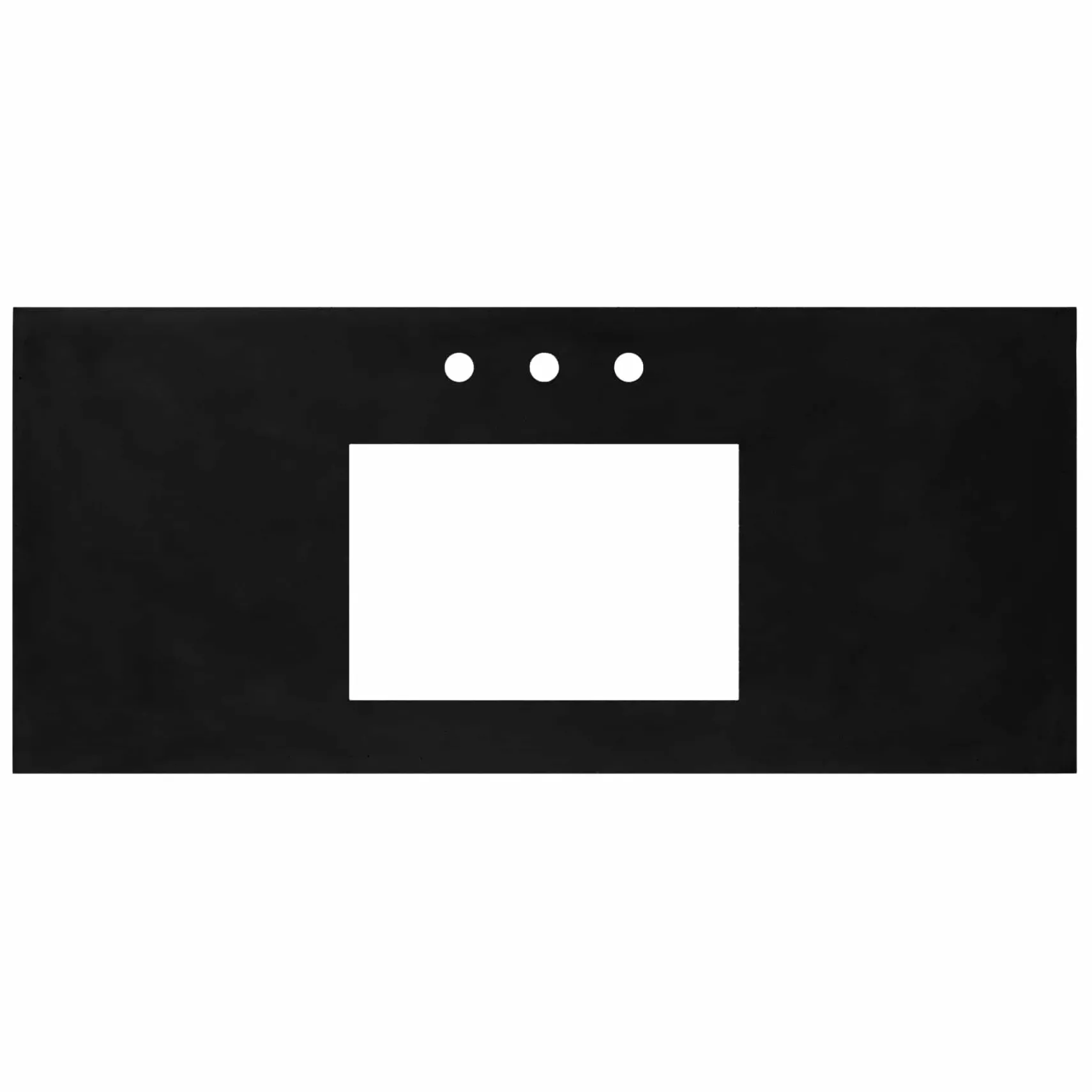 Native Trails 48" Native Stone ADA Vanity Top, Charcoal, Rectangle 18x12 with 3 Faucet Holes, VT48-R1812-C-3