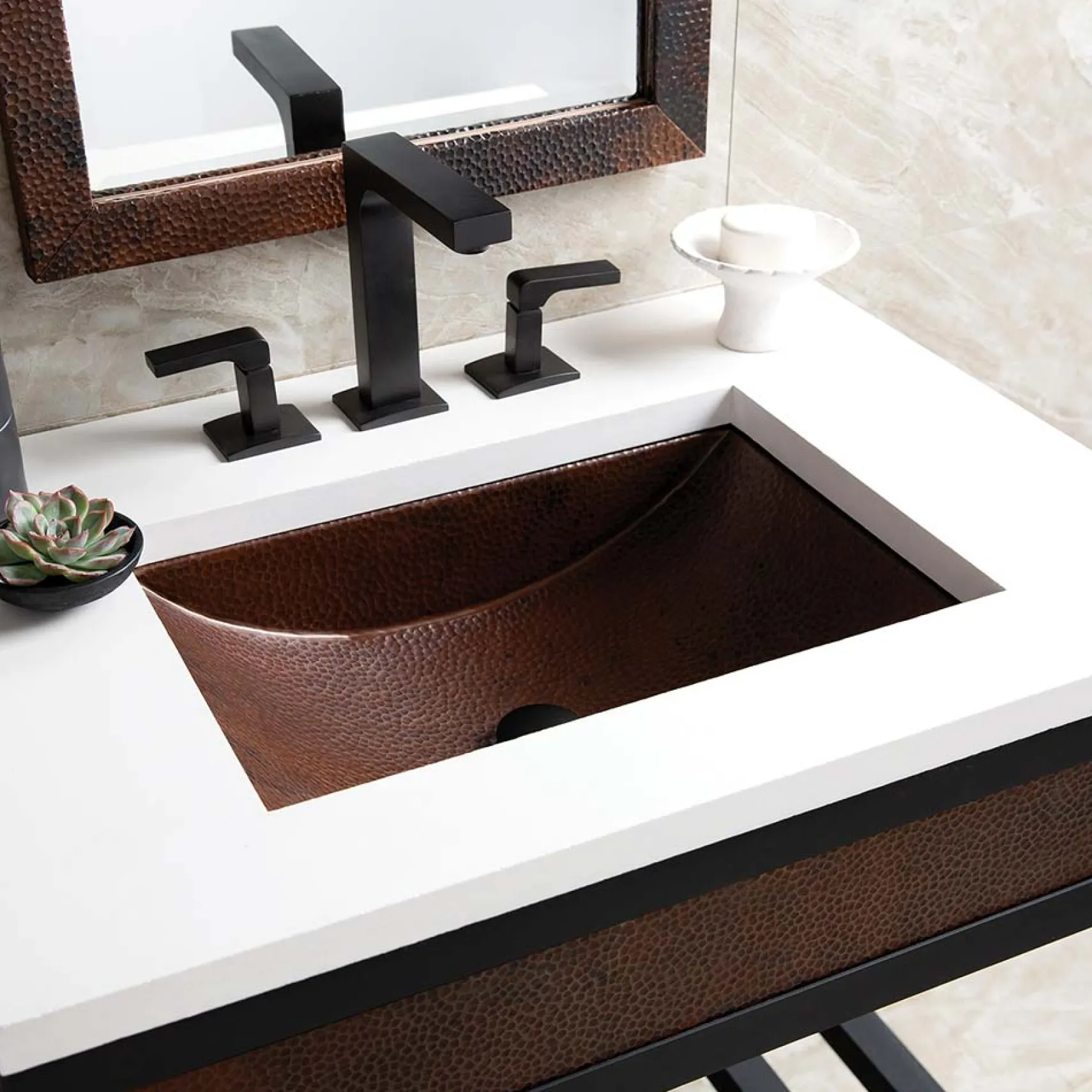 Native Trails 30" NativeStone Vanity Top, Pearl, Rectangle 18x12 with 3 Faucet Holes, VT30-R1812-P-3