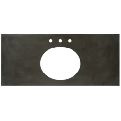 Native Trails 48" NativeStone Vanity Top, Slate, Oval with 3 Faucet Holes, VT48-O1714-S-3