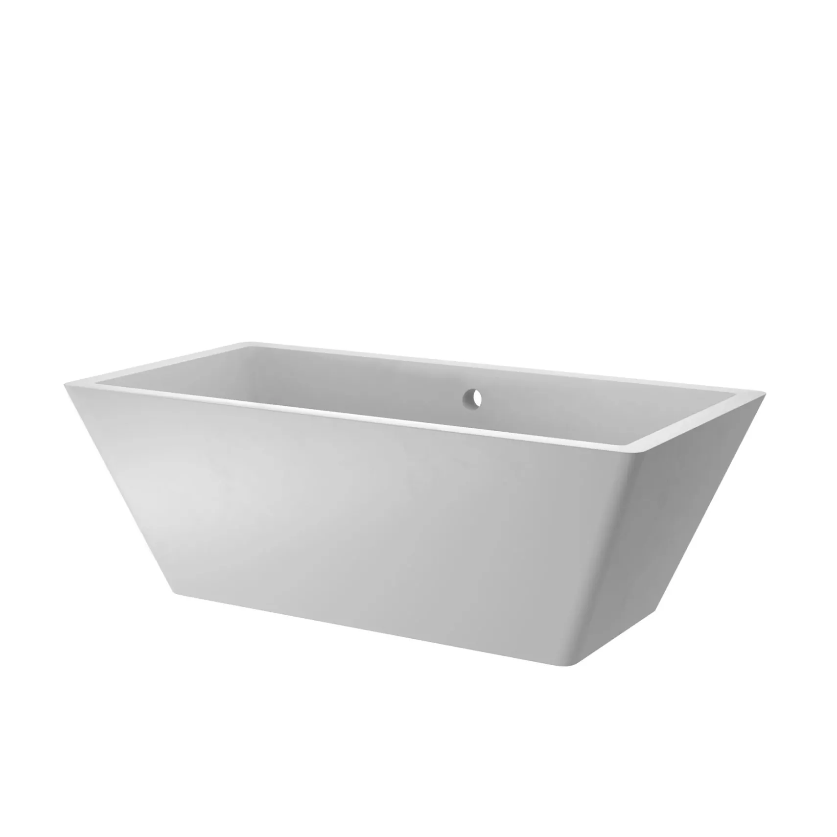 Native Trails 66" NativeStone Concrete Mendocino Bathtub, Pearl, NST6634-P