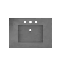 Native Trails 30" NativeStone Palomar Vanity Top with Integral Sink in Slate - 8" Widespread Cutout, NSVNT30-S
