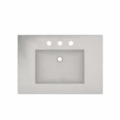 Native Trails 30" NativeStone Palomar Vanity Top with Integral Sink in Ash - 8" Widespread Cutout, NSVNT30-A