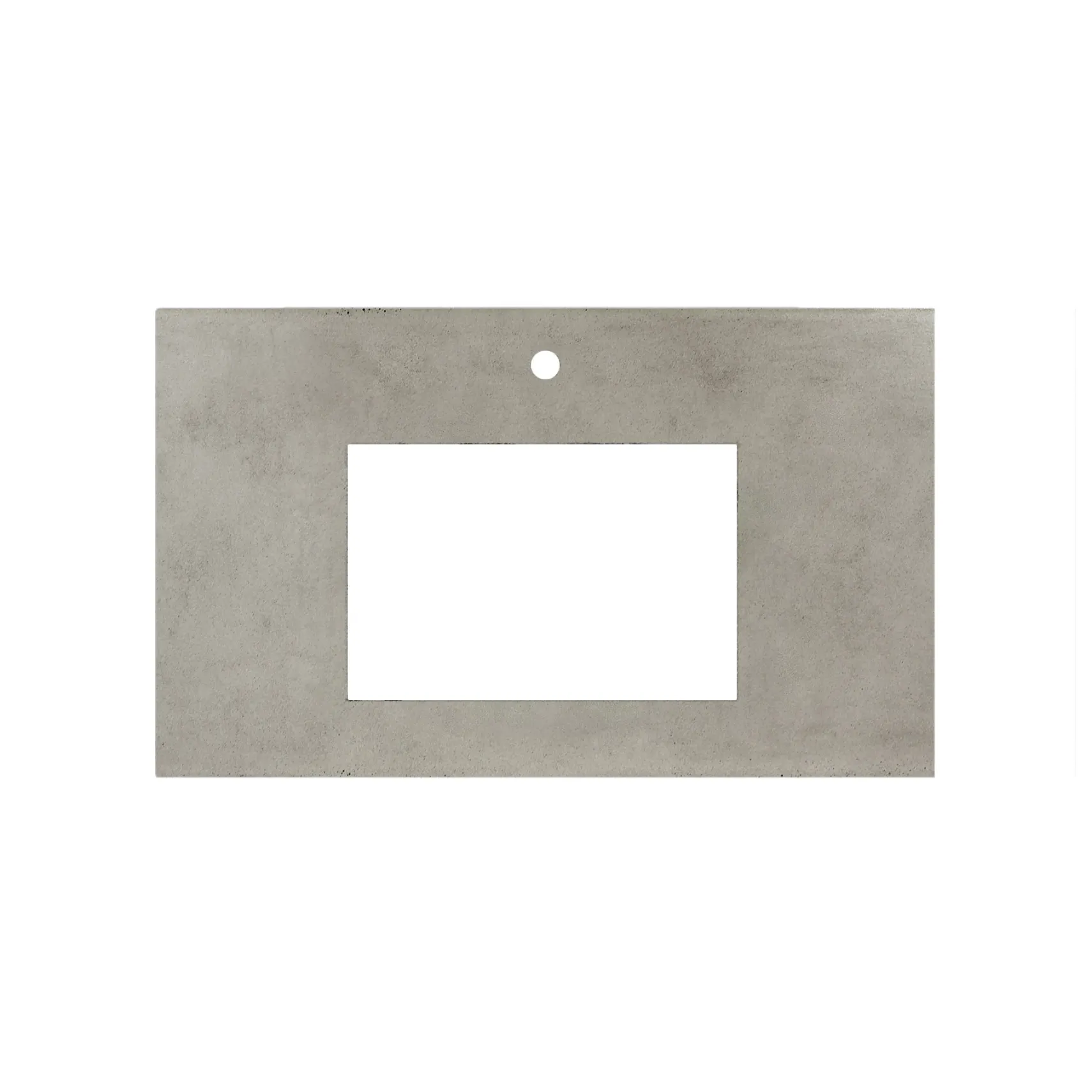 Native Trails 36" NativeStone Vanity Top, Ash, Rectangle 18x12 with Single Faucet Hole, VT36-R1812-A-1