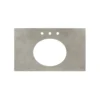 Native Trails 36" NativeStone Vanity Top, Ash, Oval with 3 Faucet Holes, VT36-O1714-A-3