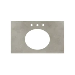 Native Trails 36" NativeStone Vanity Top, Ash, Oval with 3 Faucet Holes, VT36-O1714-A-3