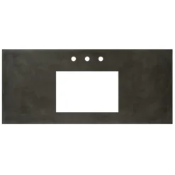 Native Trails 48" NativeStone Vanity Top, Slate, Rectangle 18x12 with 3 Faucet Holes, VT48-R1812-S-3