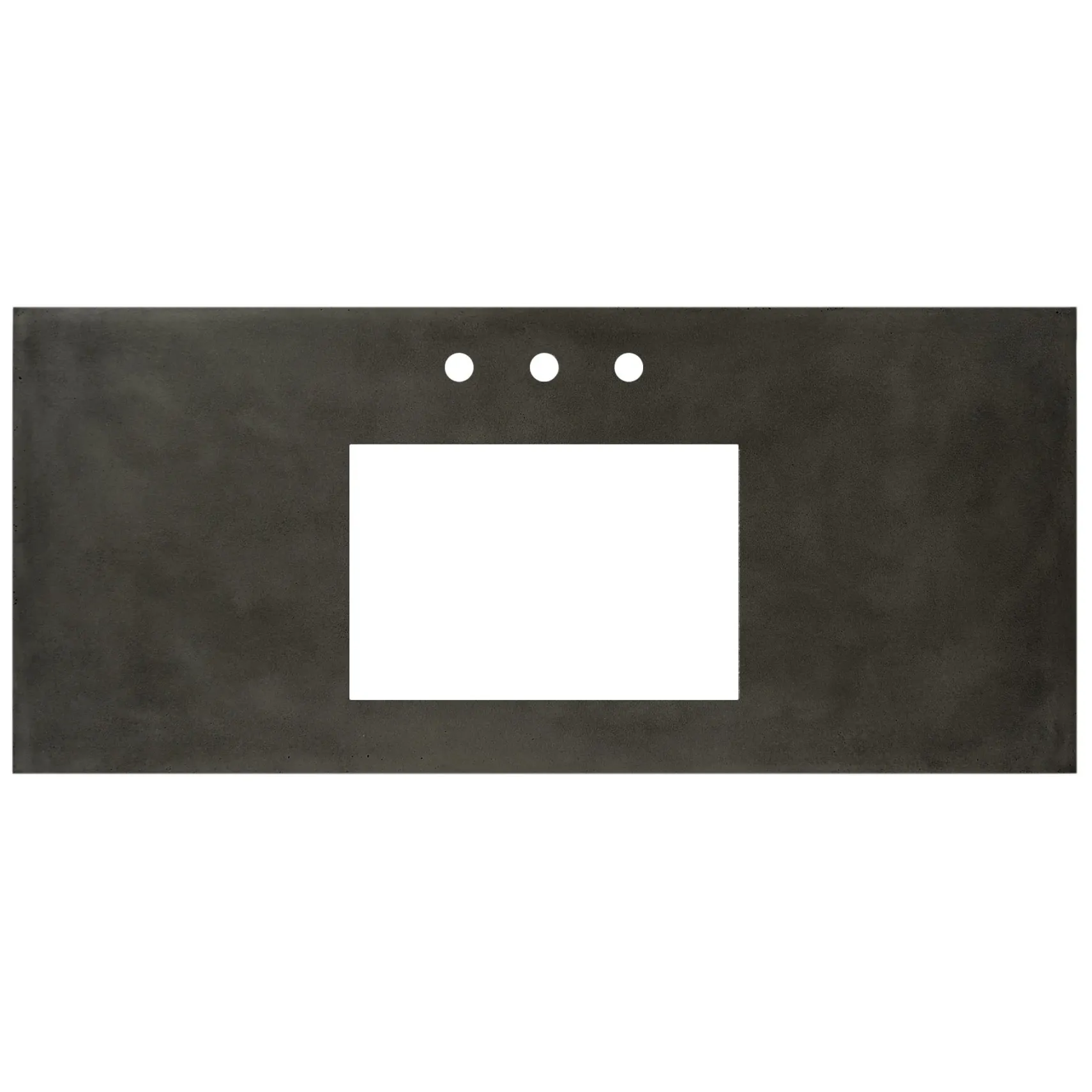 Native Trails 48" NativeStone Vanity Top, Slate, Rectangle 18x12 with 3 Faucet Holes, VT48-R1812-S-3