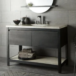 Native Trails 48" NativeStone Palomar Vanity Top with Integral Sink in Ash - 8" Widespread Cutout, NSVNT48-A