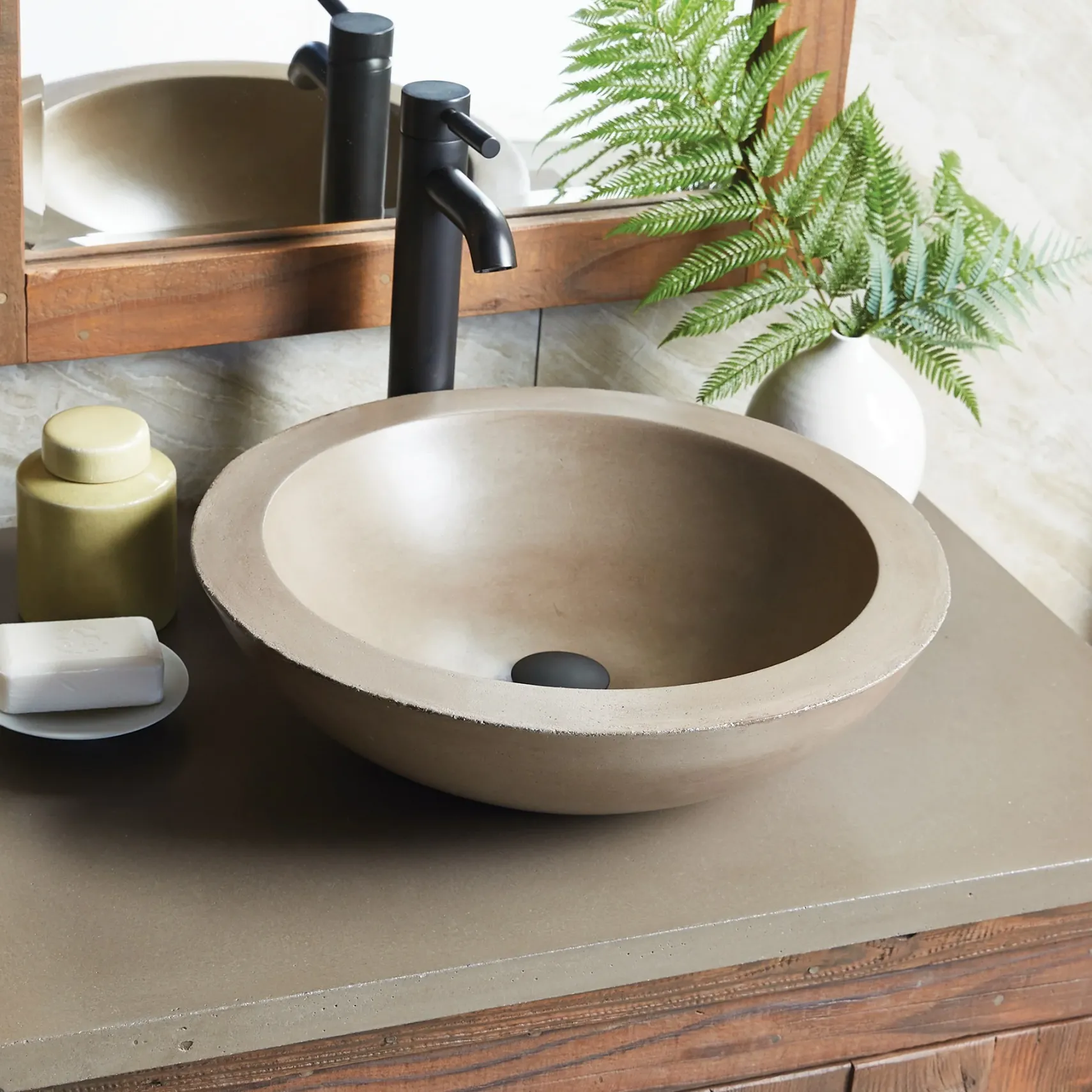 Native Trails 30" NativeStone Vanity Top, Earth, Vessel with Single Faucet Hole, VT30-V-E-1