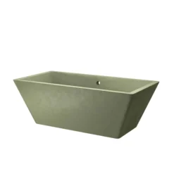 Native Trails 66" NativeStone Concrete Mendocino Freestanding Bathtub, Sage, NST6634-G