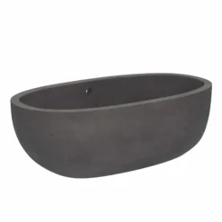 Native Trails 66" NativeStone Concrete Avalon Freestanding Bathtub, Slate, NST6636-S