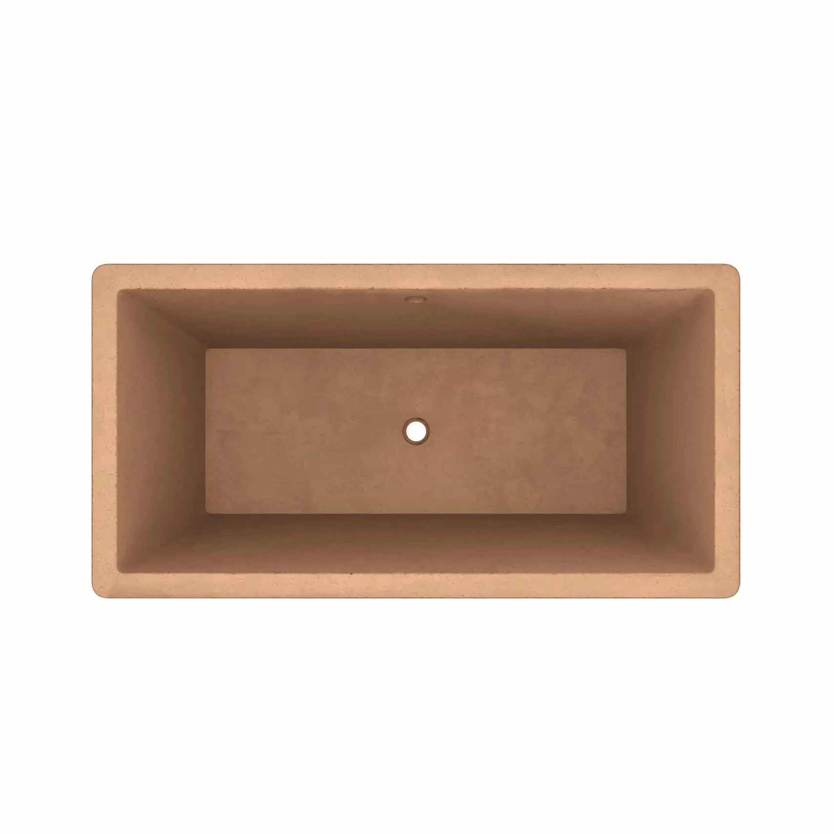 Native Trails 66" NativeStone Concrete Mendocino Freestanding Bathtub, Terracotta, NST6634-T