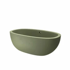 Native Trails 62" NativeStone Concrete Avalon Freestanding Bathtub, Sage, NST6236-G