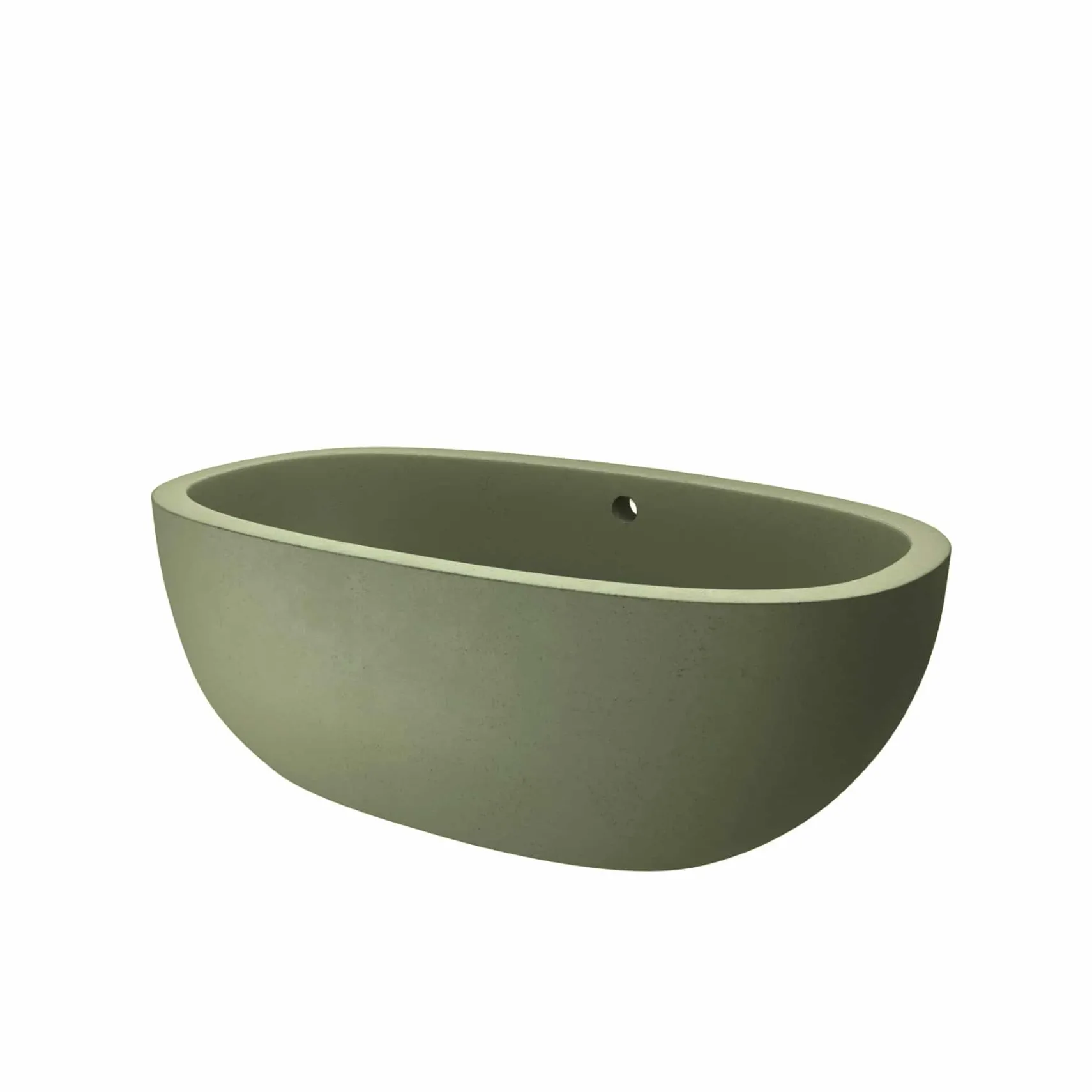 Native Trails 62" NativeStone Concrete Avalon Freestanding Bathtub, Sage, NST6236-G