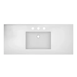Native Trails 48" NativeStone Palomar Vanity Top with Integral Sink in Pearl - 8" Widespread Cutout, NSVNT48-P