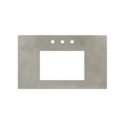 Native Trails 36" NativeStone Vanity Top, Ash, Rectangle 18x12 with 3 Faucet Holes, VT36-R1812-A-3