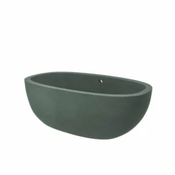 Native Trails 62" NativeStone Concrete Avalon Freestanding Bathtub, Forest, NST6236-F