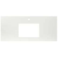 Native Trails 48" NativeStone Vanity Top, Pearl, Rectangle 18x12 with Single Faucet Hole, VT48-R1812-P-1