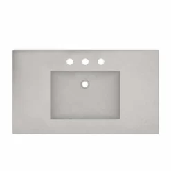 Native Trails 36" NativeStone Palomar Vanity Top with Integral Sink in Ash - 8" Widespread Cutout, NSVNT36-A