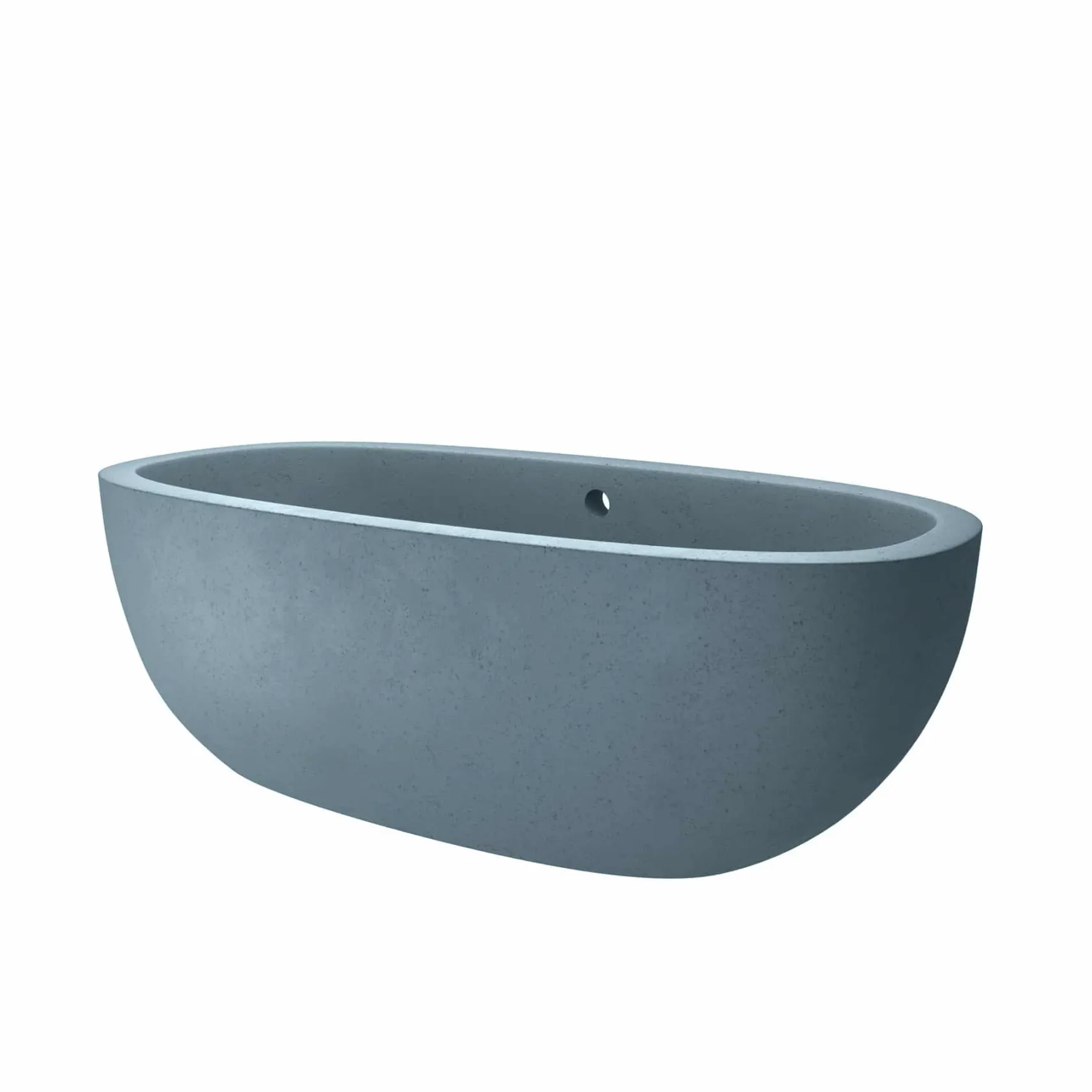 Native Trails 72" NativeStone Concrete Avalon Freestanding Bathtub, Ocean, NST7236-O