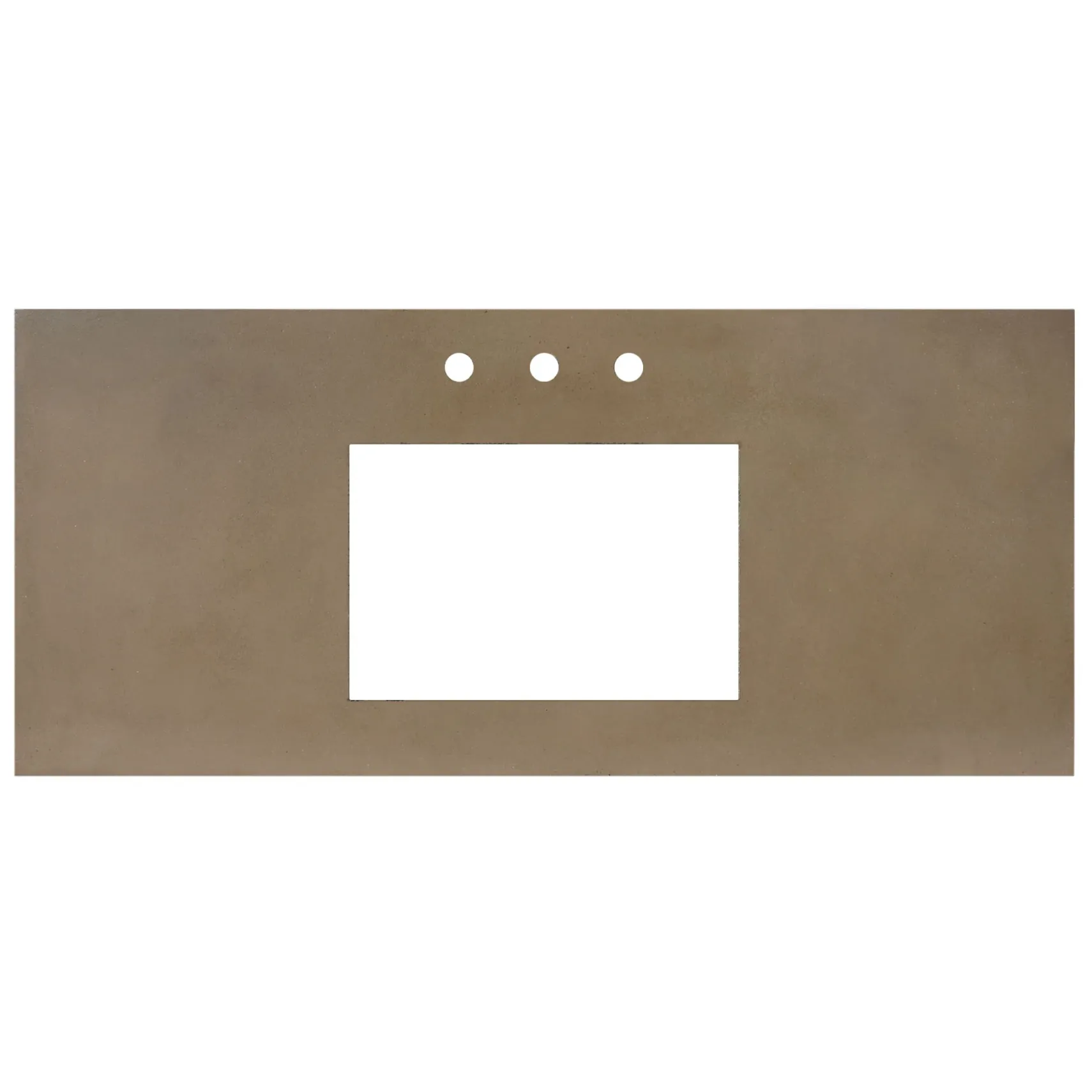 Native Trails 48" NativeStone Vanity Top, Earth, Rectangle 18x12 with 3 Faucet Holes, VT48-R1812-E-3
