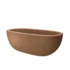 Native Trails 72" NativeStone Concrete Avalon Freestanding Bathtub, Terracotta, NST7236-T