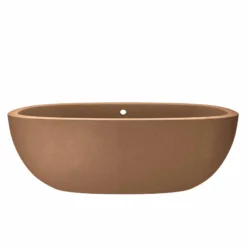 Native Trails 72" NativeStone Concrete Avalon Freestanding Bathtub, Terracotta, NST7236-T