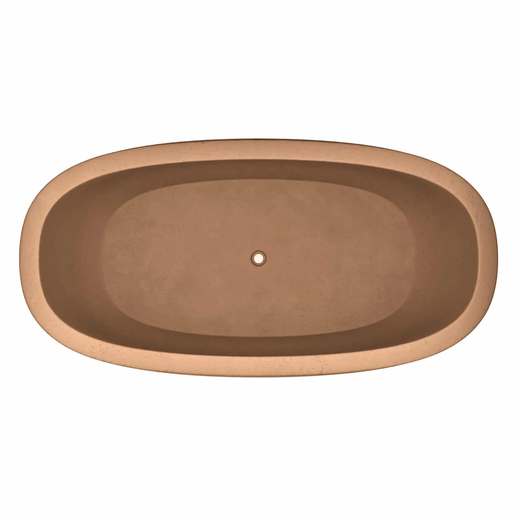 Native Trails 72" NativeStone Concrete Avalon Freestanding Bathtub, Terracotta, NST7236-T