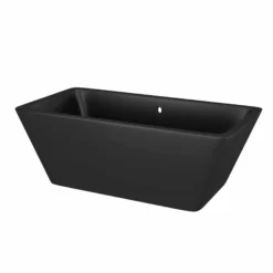 Native Trails 66" NativeStone Concrete Mendocino Freestanding Bathtub, Charcoal, NST6634-C