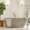 Native Trails 66" NativeStone Concrete Mendocino Bathtub, Ash, NST6634-A