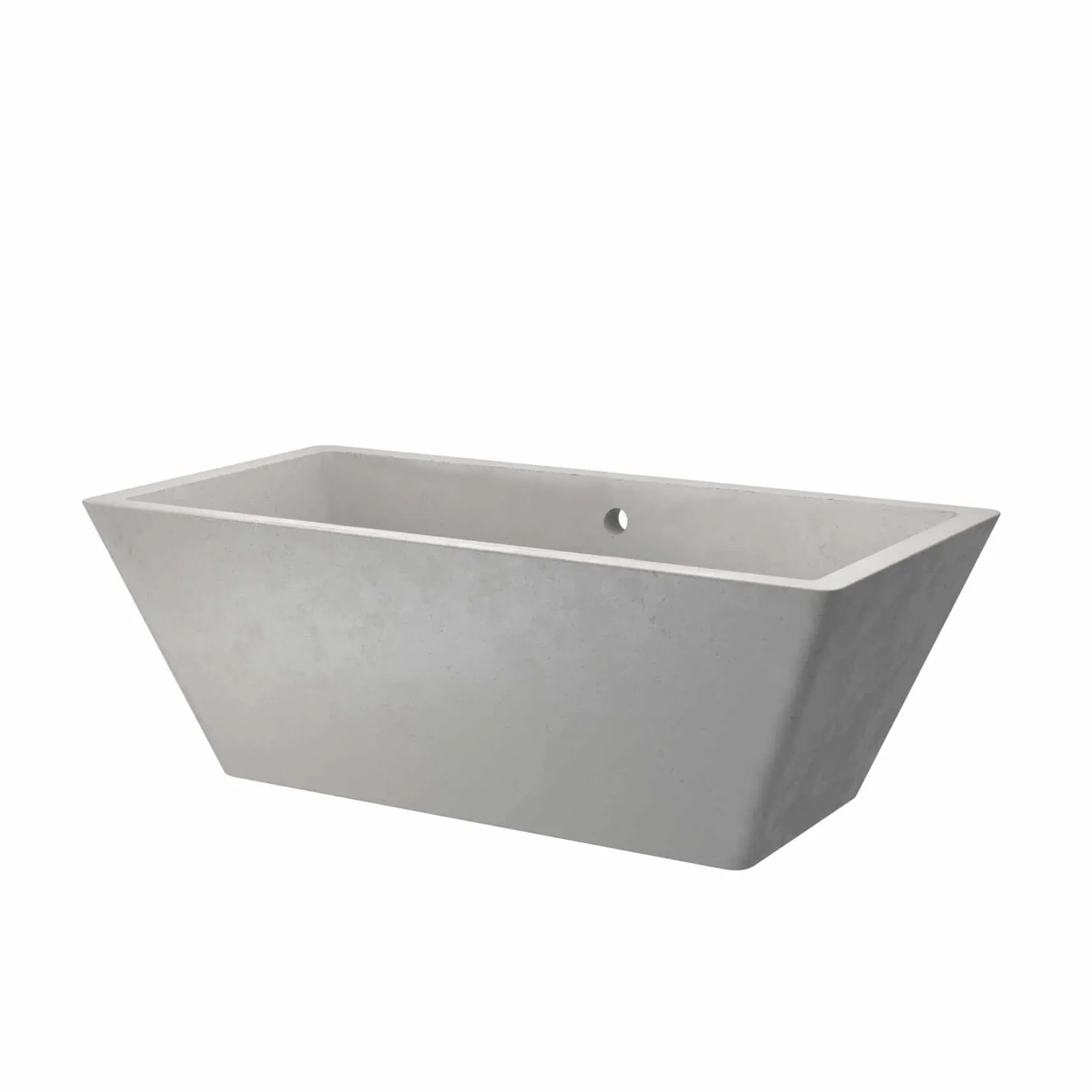 Native Trails 66" NativeStone Concrete Mendocino Bathtub, Ash, NST6634-A