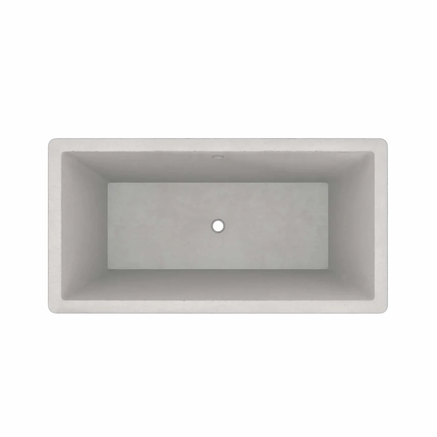 Native Trails 66" NativeStone Concrete Mendocino Bathtub, Ash, NST6634-A