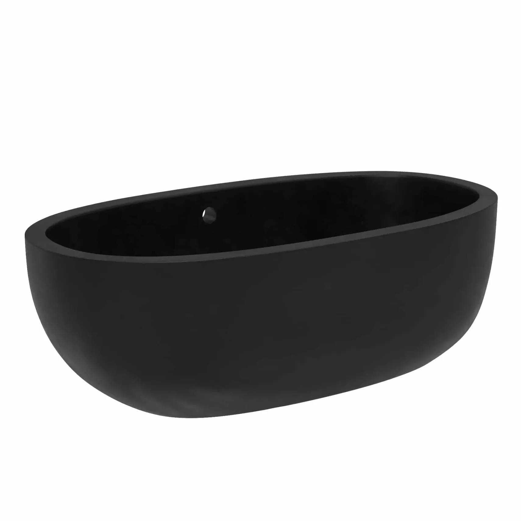 Native Trails 66" NativeStone Concrete Avalon Freestanding Bathtub, Charcoal, NST6636-C