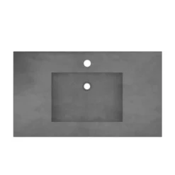 Native Trails 36" NativeStone Palomar Vanity Top with Integral Sink in Slate - Single Faucet Cutout, NSVNT36-S1