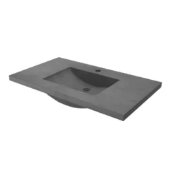 Native Trails 36" NativeStone Palomar Vanity Top with Integral Sink in Slate - Single Faucet Cutout, NSVNT36-S1