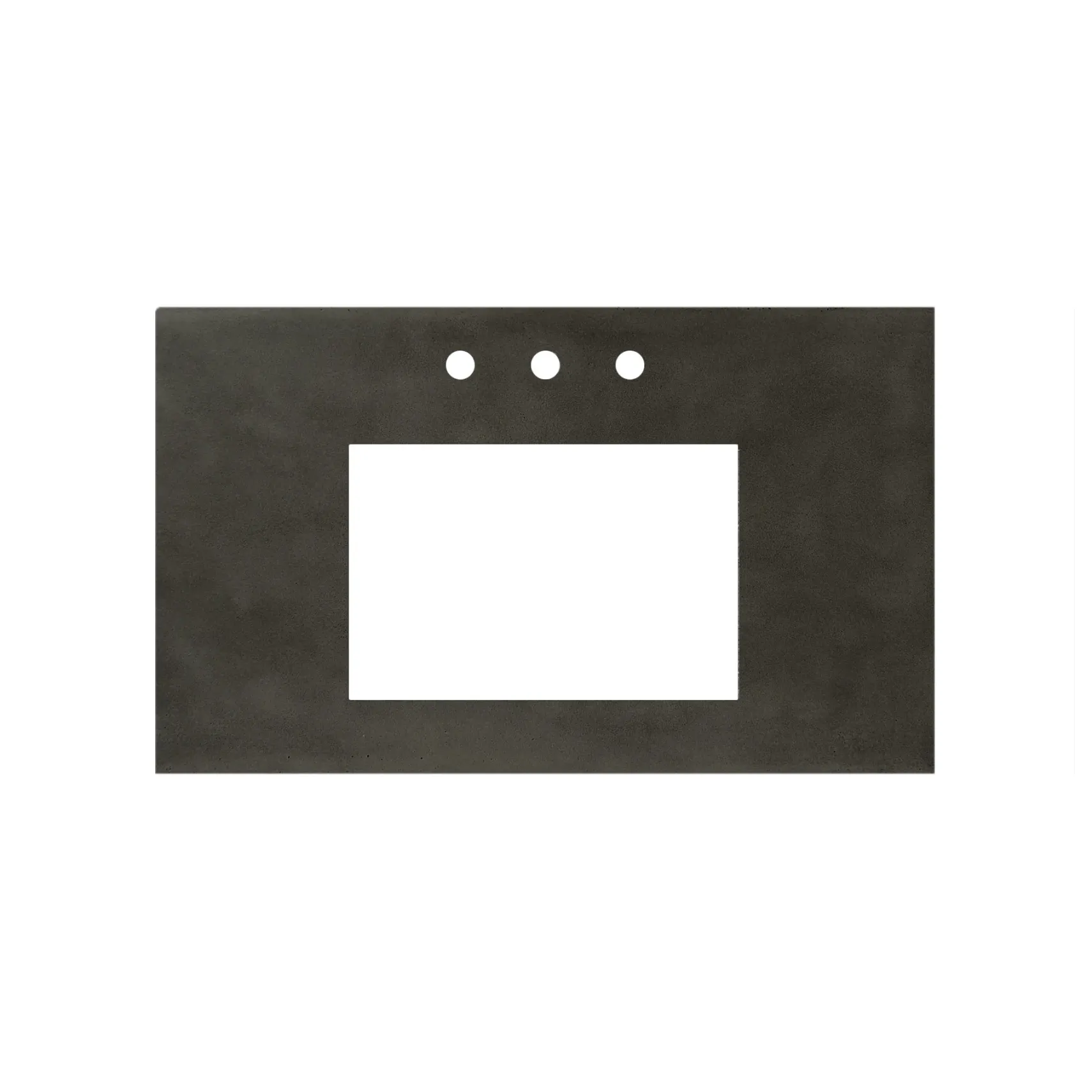 Native Trails 36" NativeStone Vanity Top, Slate, Rectangle 18x12 with 3 Faucet Holes, VT36-R1812-S-3