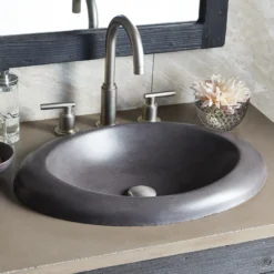 Native Trails 30" NativeStone Vanity Top, Earth, Oval with 3 Faucet Holes, VT30-O1714-E-3