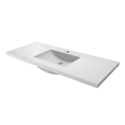 Native Trails 48" NativeStone Palomar Vanity Top with Integral Sink in Pearl - Single Faucet Cutout, NSVNT48-P1