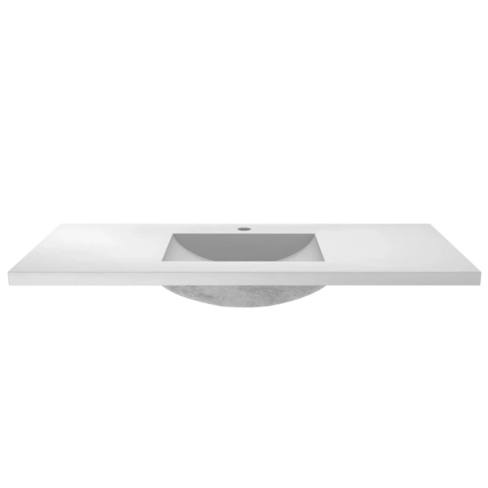 Native Trails 48" NativeStone Palomar Vanity Top with Integral Sink in Pearl - Single Faucet Cutout, NSVNT48-P1