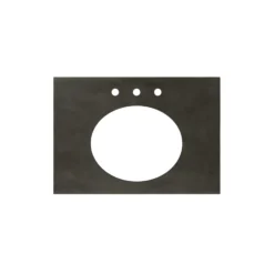 Native Trails 30" NativeStone Vanity Top, Slate, Oval with 3 Faucet Holes, VT30-O1714-S-3