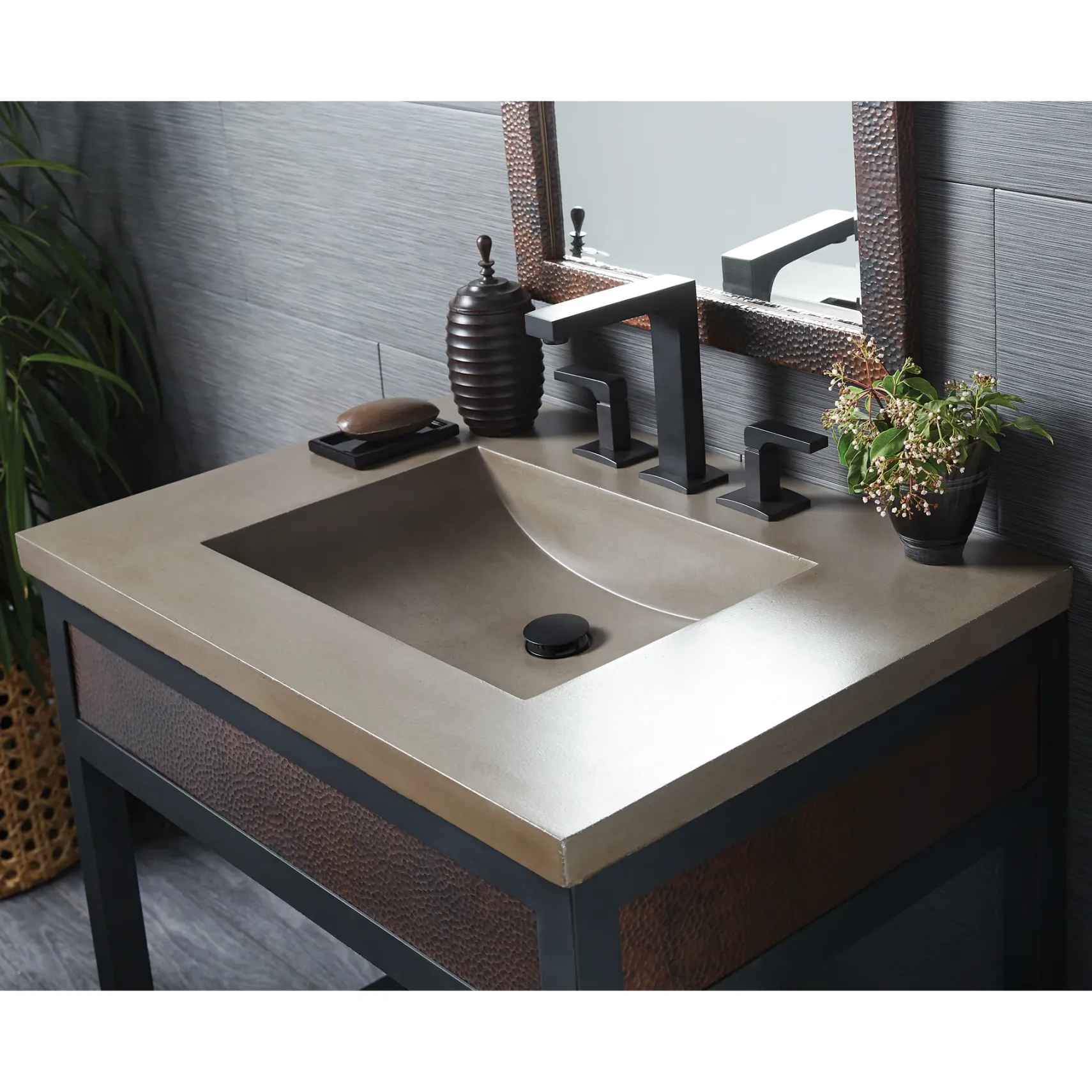Native Trails 30" NativeStone Palomar Vanity Top with Integral Sink in Earth - Single Faucet Cutout, NSVNT30-E1
