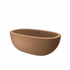 Native Trails 62" NativeStone Concrete Avalon Freestanding Bathtub, Terracotta, NST6236-T