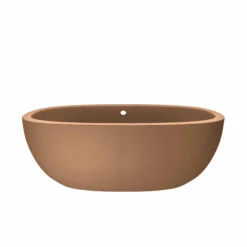 Native Trails 62" NativeStone Concrete Avalon Freestanding Bathtub, Terracotta, NST6236-T
