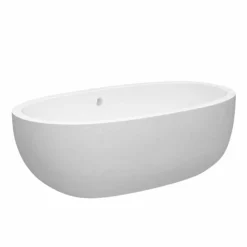 Native Trails 66" NativeStone Concrete Avalon Freestanding Bathtub, Pearl, NST6636-P