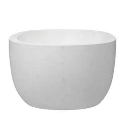 Native Trails 66" NativeStone Concrete Avalon Freestanding Bathtub, Pearl, NST6636-P