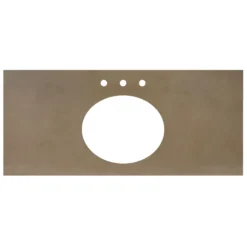 Native Trails 48" NativeStone Vanity Top, Earth, Oval with 3 Faucet Holes, VT48-O1714-E-3