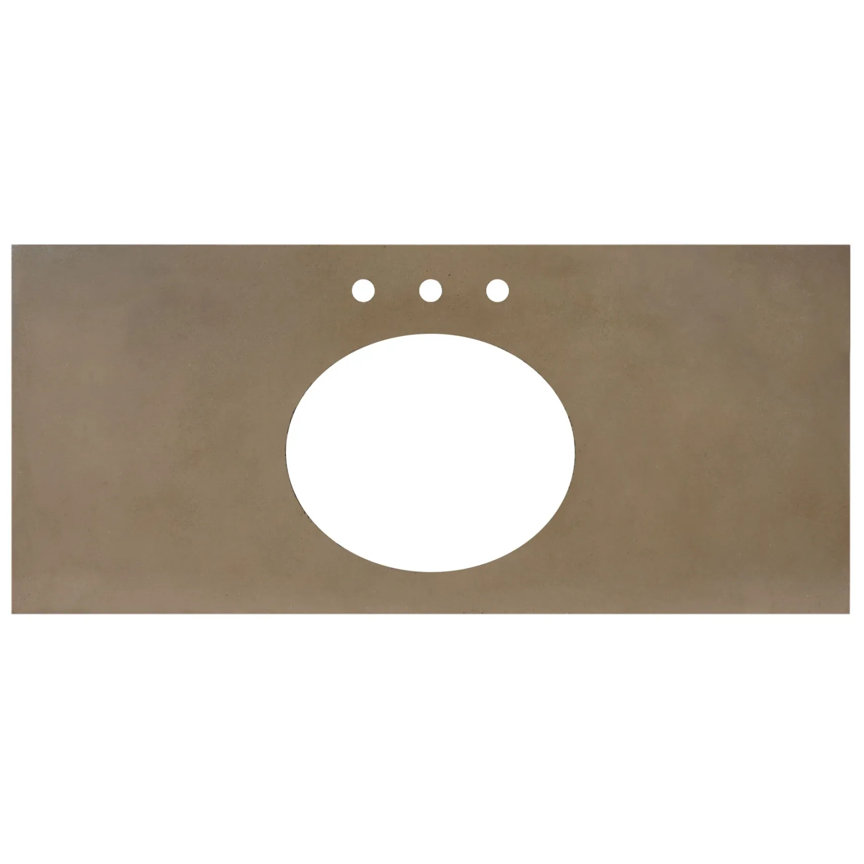 Native Trails 48" NativeStone Vanity Top, Earth, Oval with 3 Faucet Holes, VT48-O1714-E-3