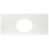 Native Trails 48" NativeStone Vanity Top, Pearl, Oval with 3 Faucet Holes, VT48-O1714-P-3