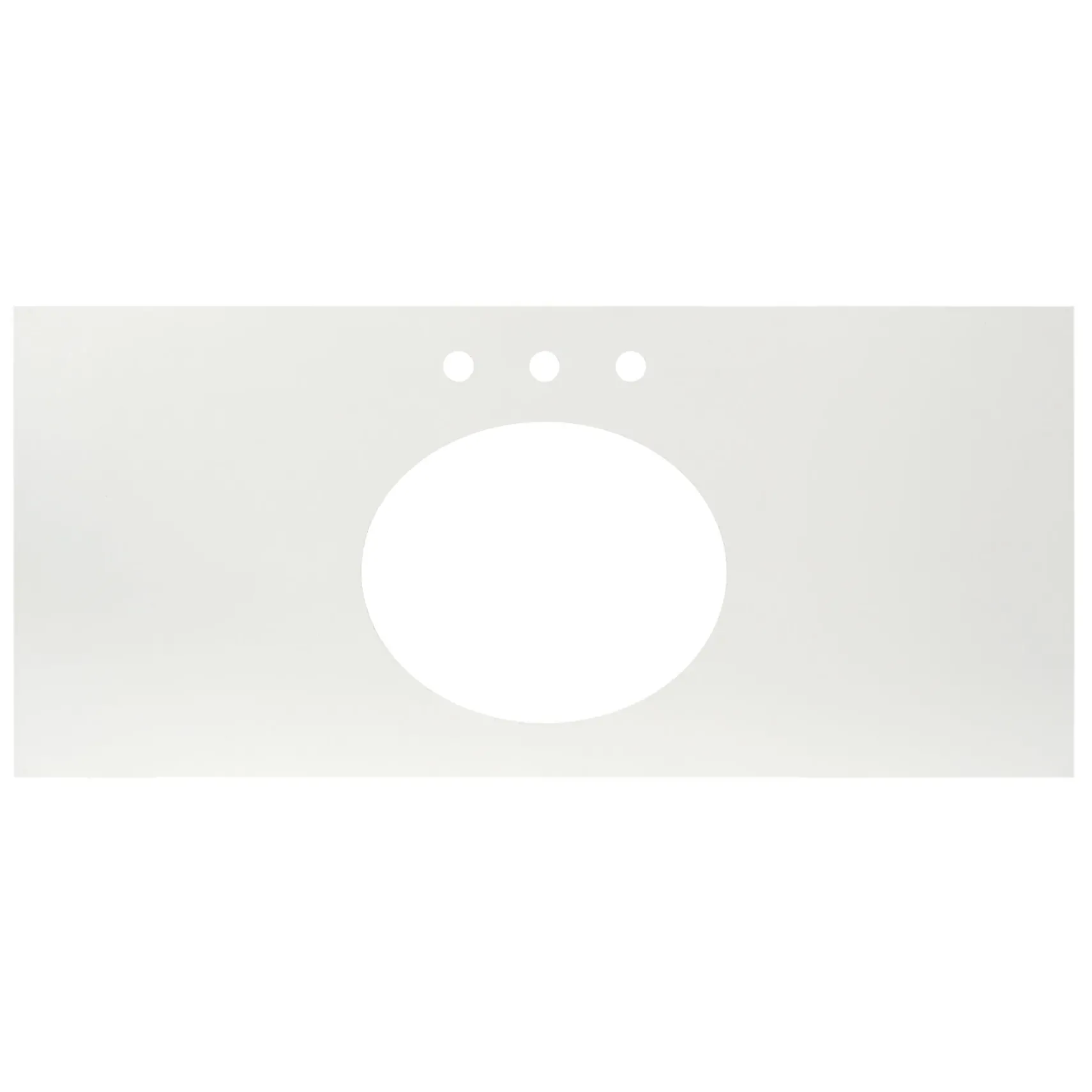 Native Trails 48" NativeStone Vanity Top, Pearl, Oval with 3 Faucet Holes, VT48-O1714-P-3
